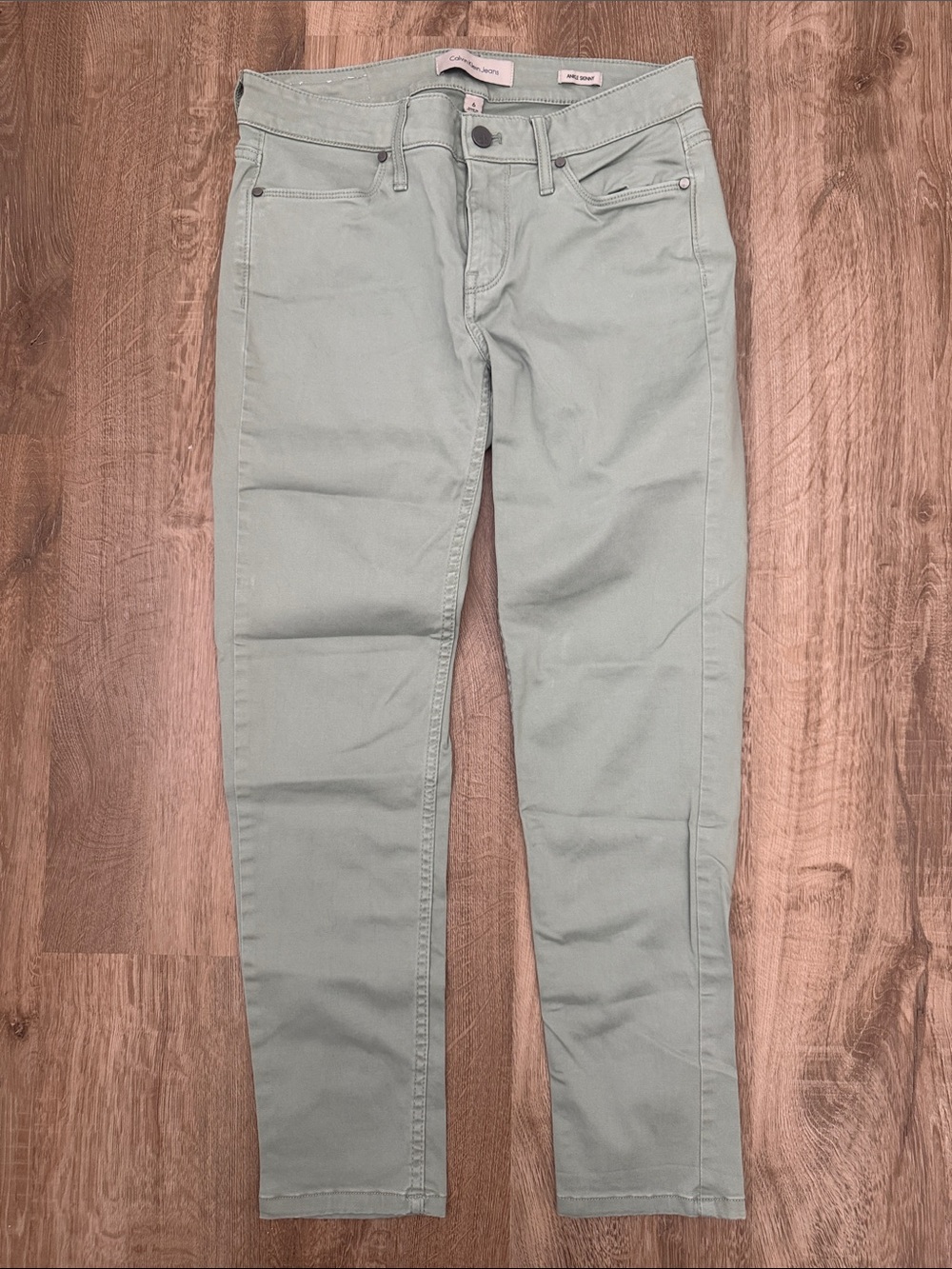 Calvin Klein Women’s Light Sage Straight Leg Pants